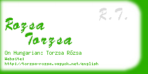 rozsa torzsa business card