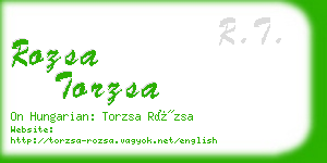 rozsa torzsa business card